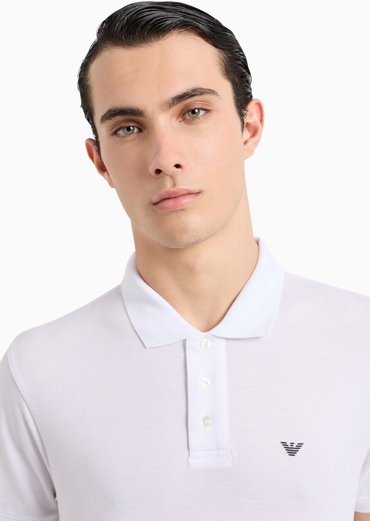 Mercerised piqué polo shirt with micro eagle - 5