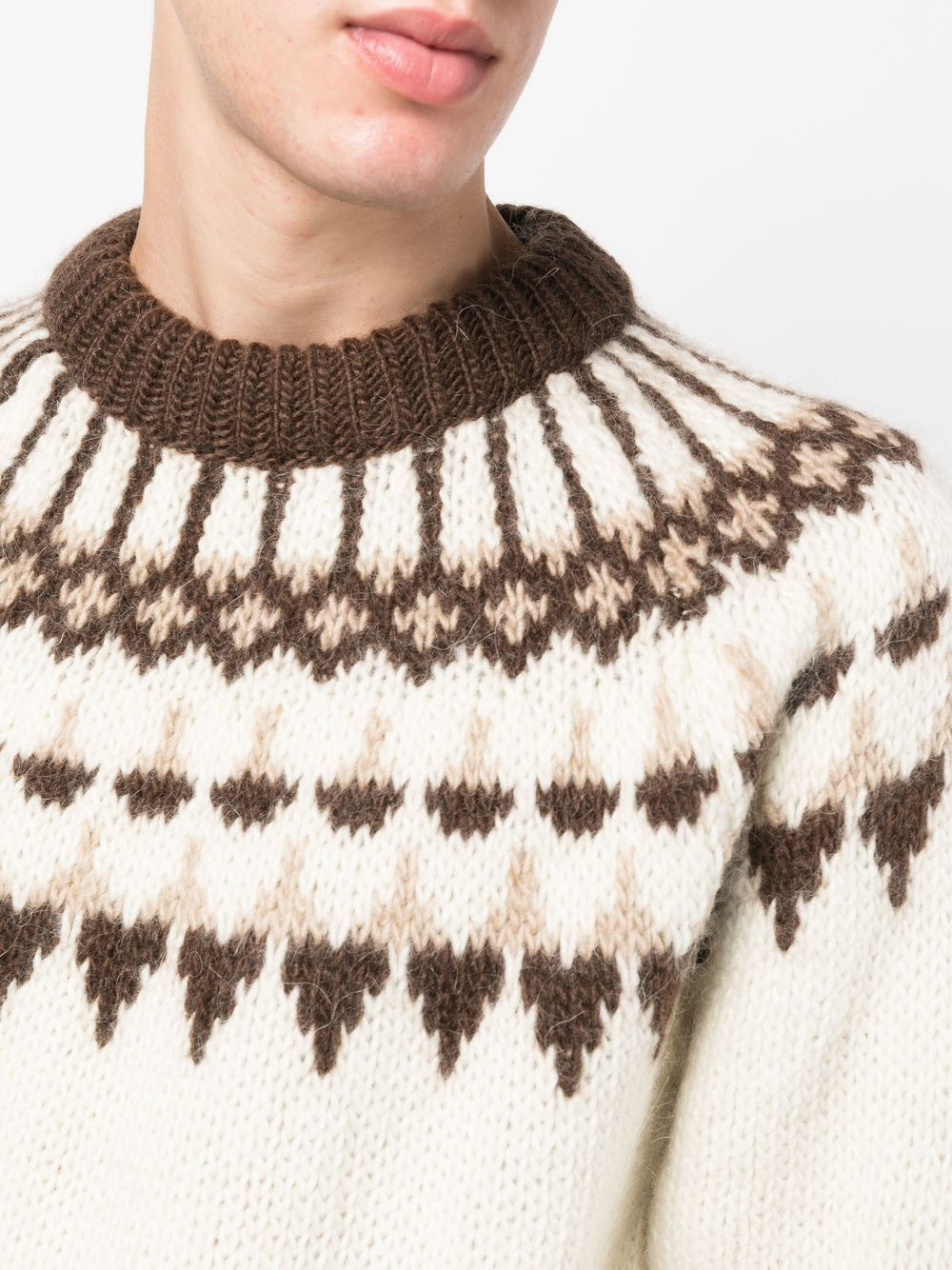 fair isle-style knitted jumper - 5