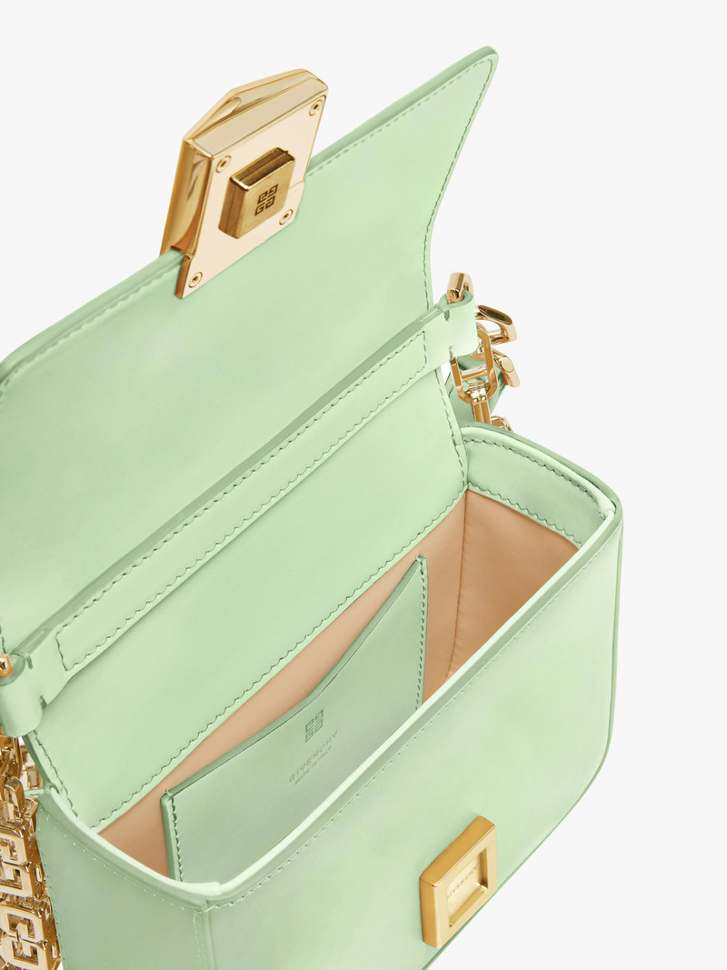 SMALL 4G BAG IN SHINY LEATHER WITH CHAIN 6