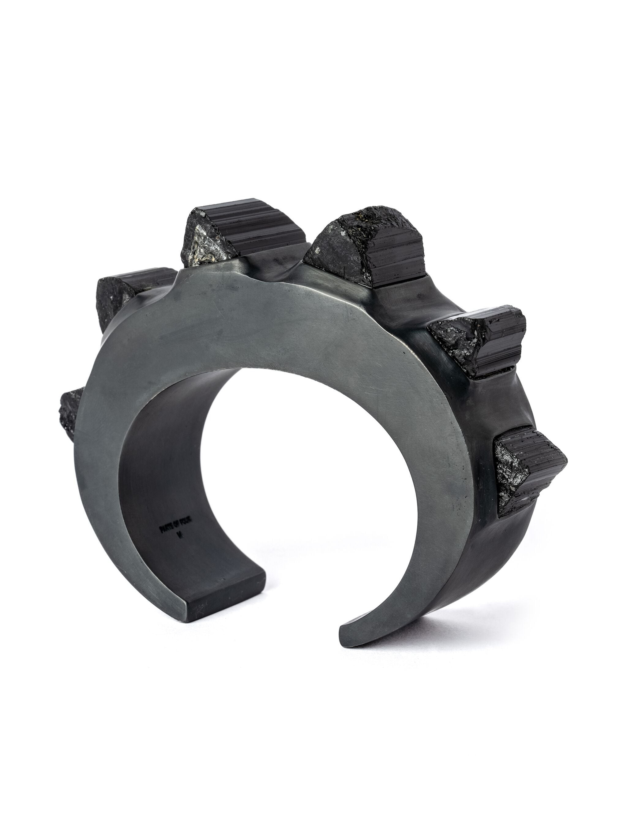 PARTS OF FOUR Crescent Bracelet (Terrestrial Surfaced, Schorl, 30mm, KAS+KA+SCHR) - 3