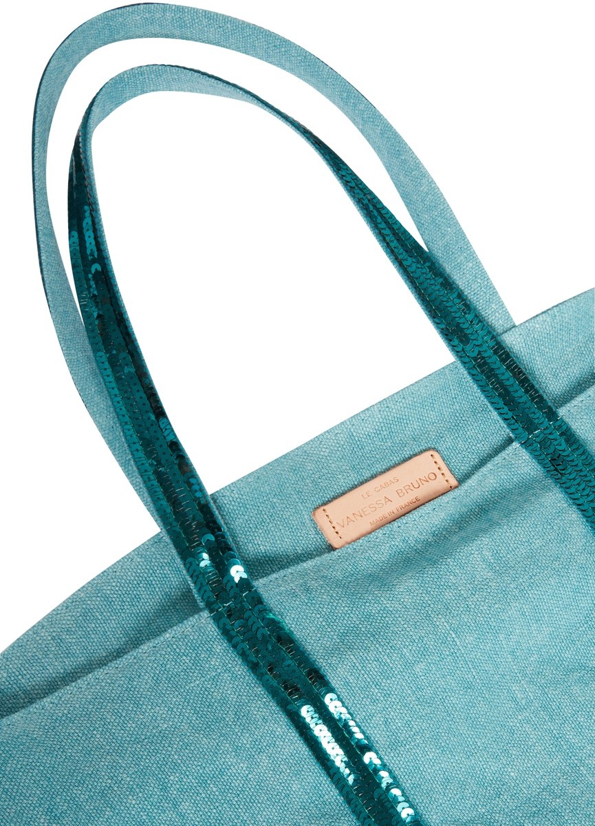 Linen L cabas tote - 4