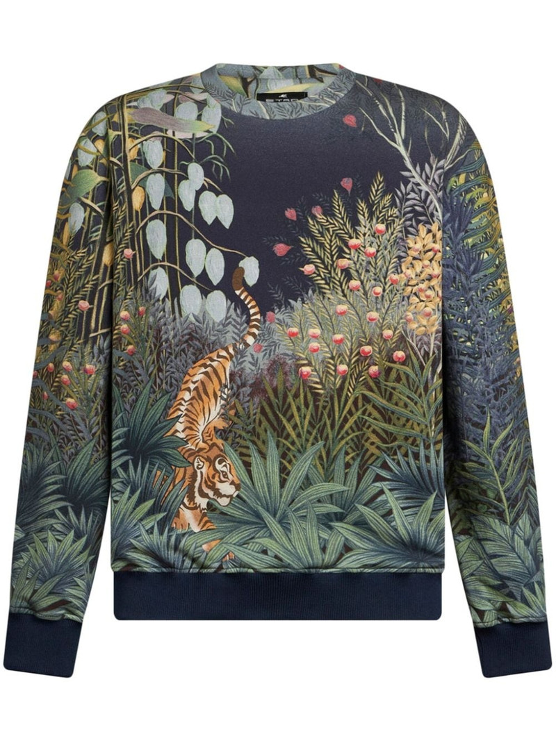 graphic-print crew-neck sweatshirt 1