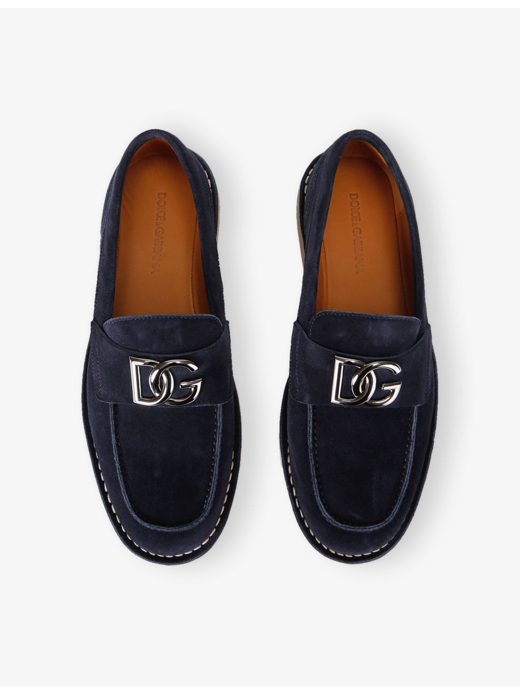Brand-Plaque Suede Loafers - 2