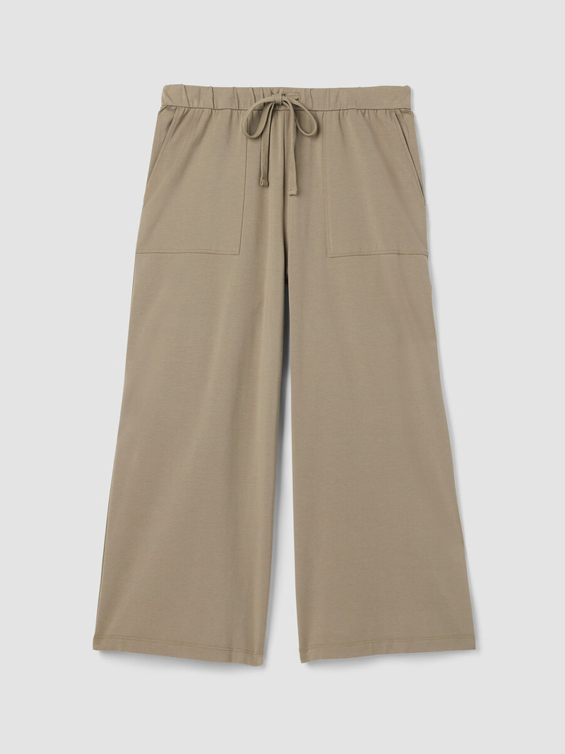Pima Cotton Stretch Jersey Wide-Leg Pant 1