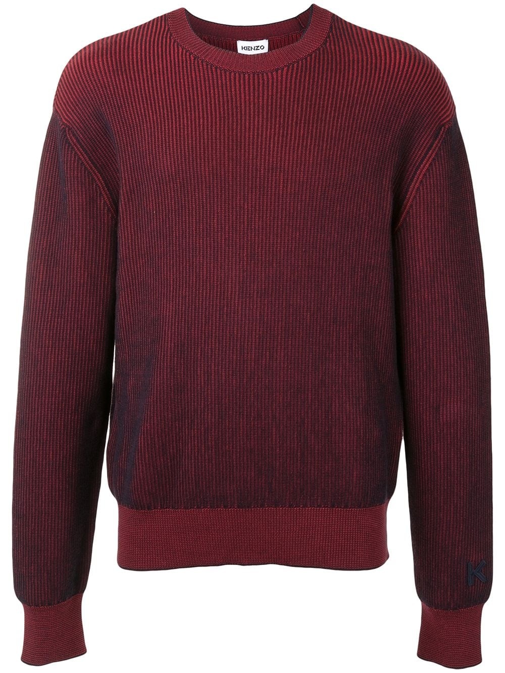 gradient-effect ribbed-knit jumper - 1