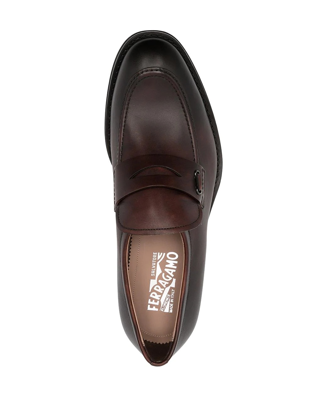 leather penny loafers - 4