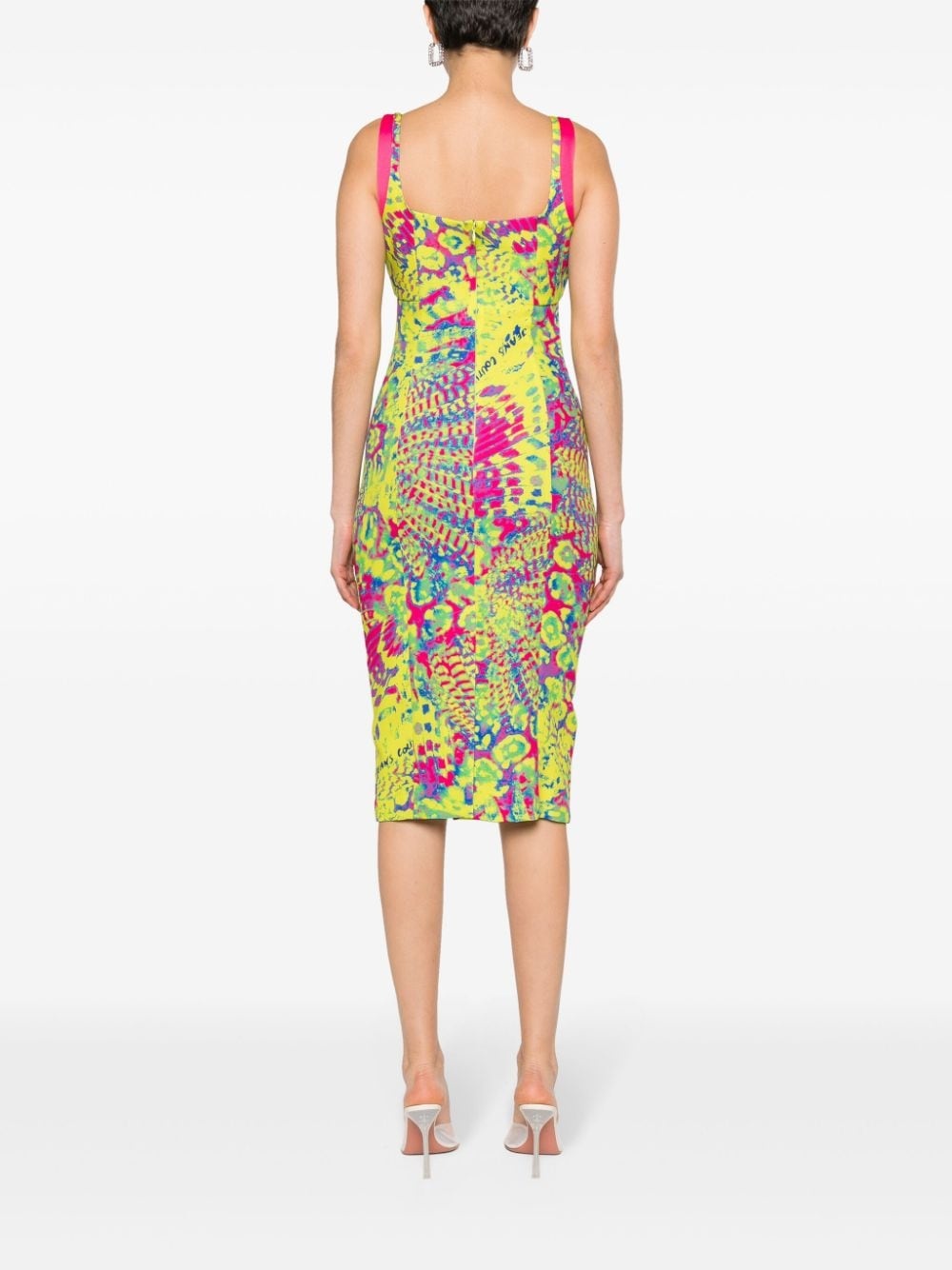 Animalier bodycon midi dress - 4