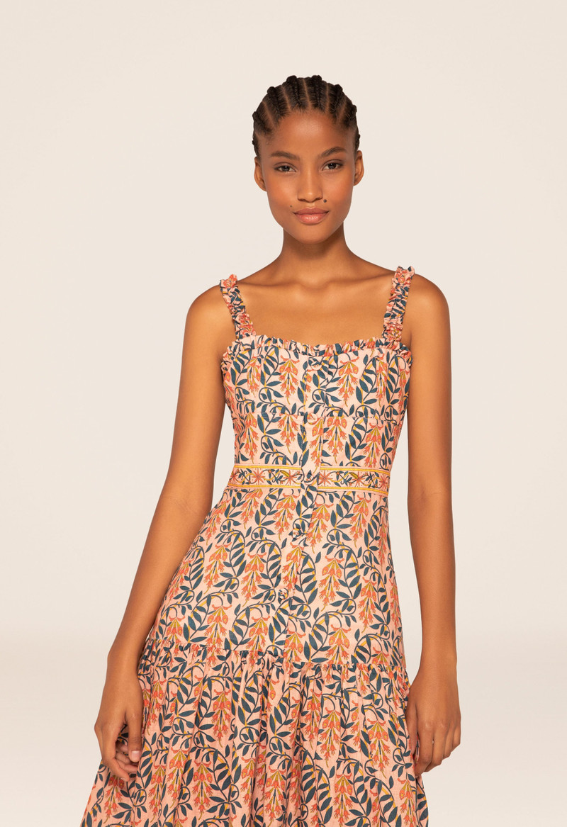 Níspero Herbacea Atardecer Midi Dress 5