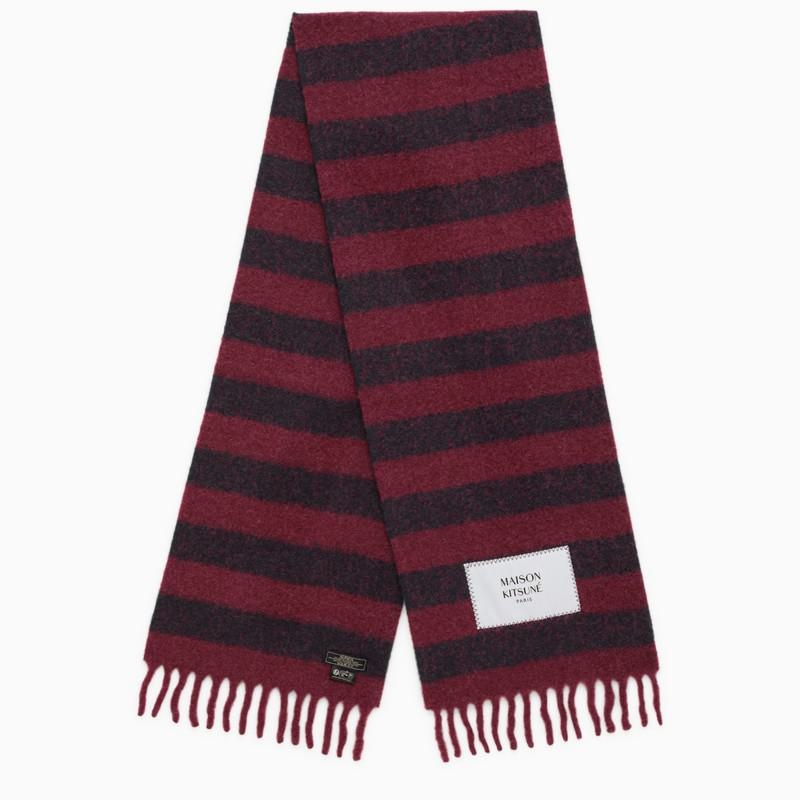 MAISON KITSUNÉ STRIPED WOOL SCARF - 1