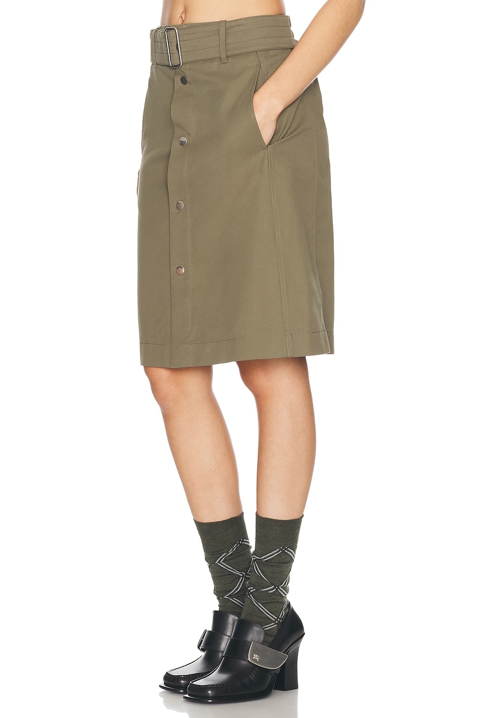 Belted Midi Skirt - 3