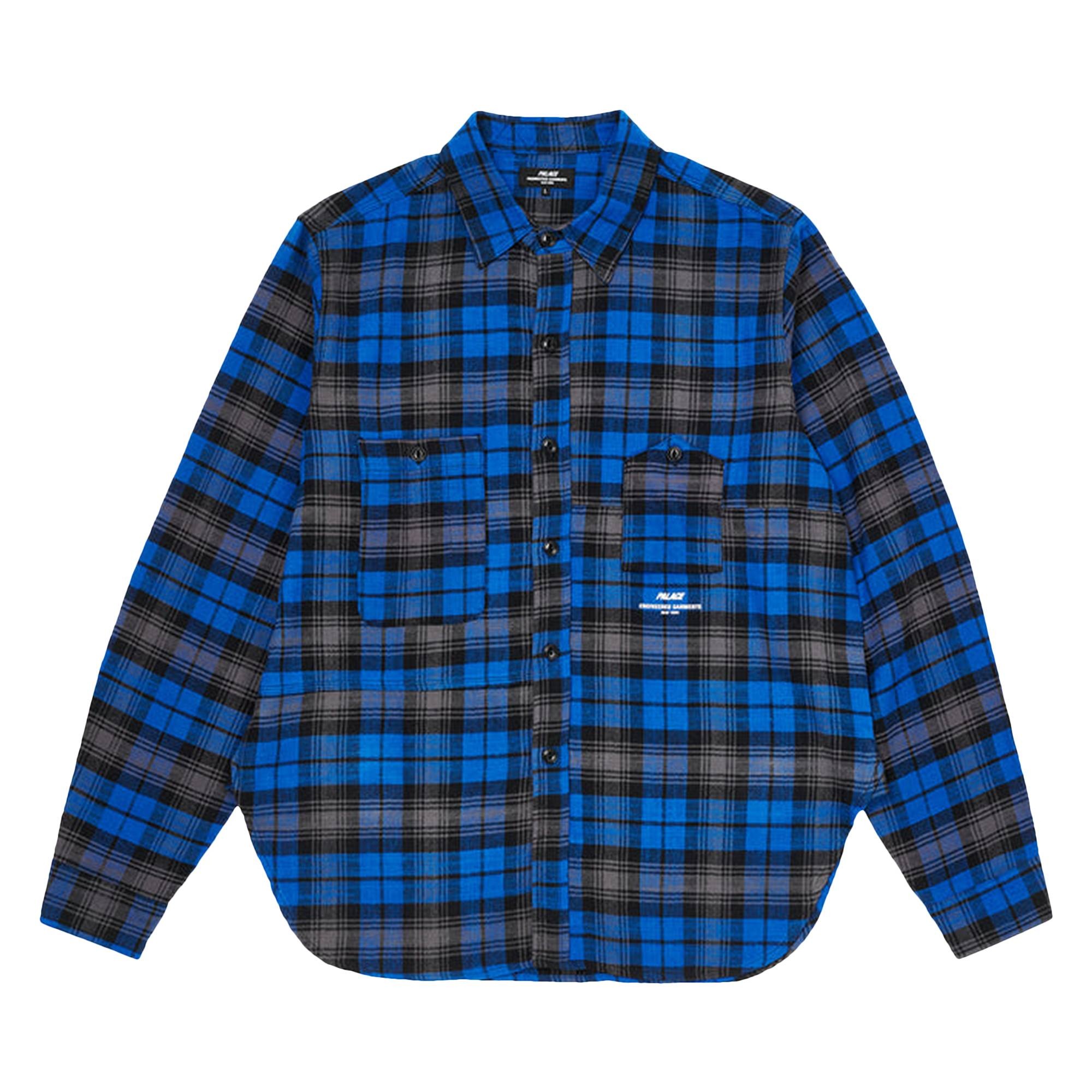 Palace x Engineered Garments Panel Check Work Shirt 'Blue' - 1