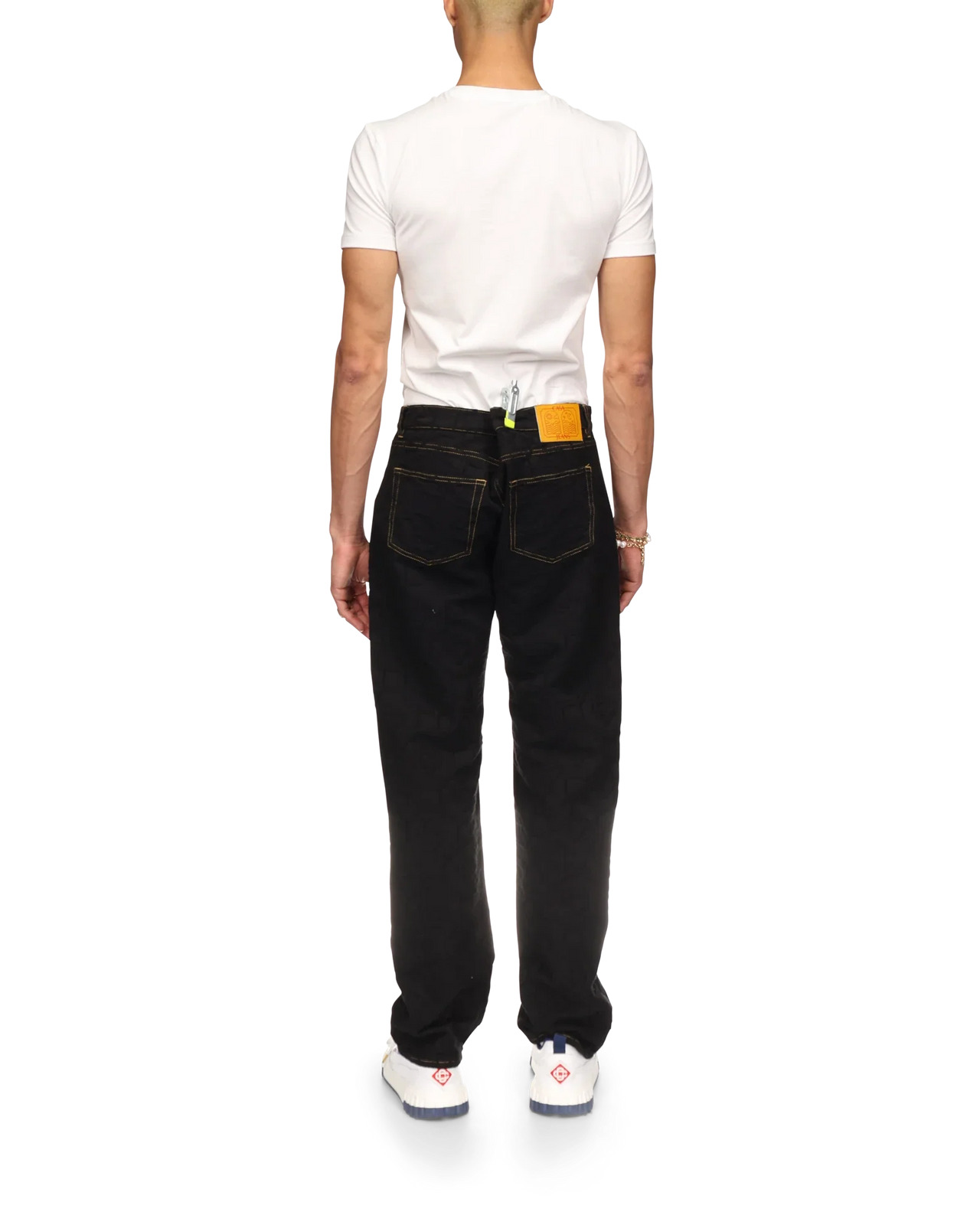 Jacquard Denim Jeans - 4