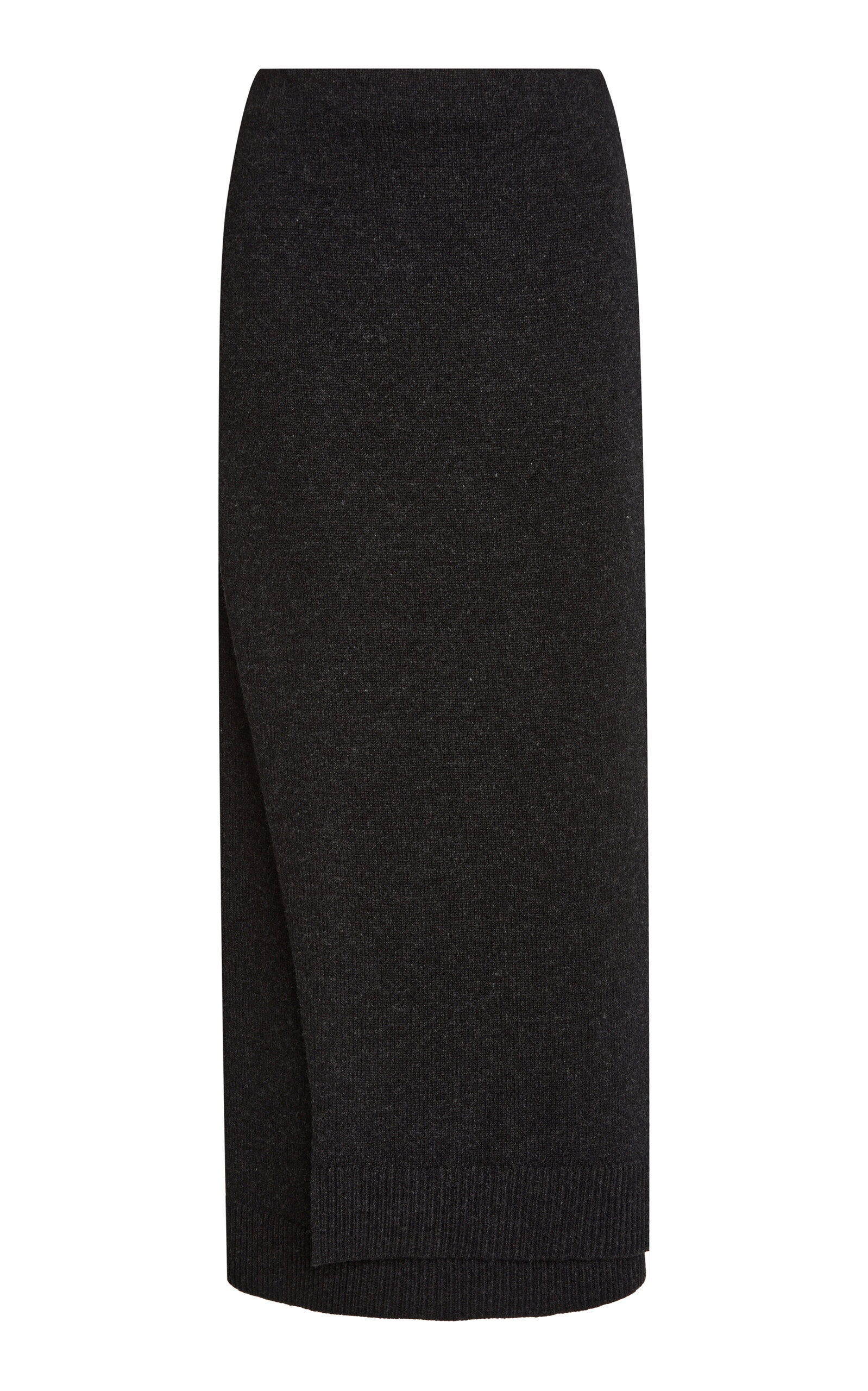 Wool Midi Wrap Skirt grey - 1