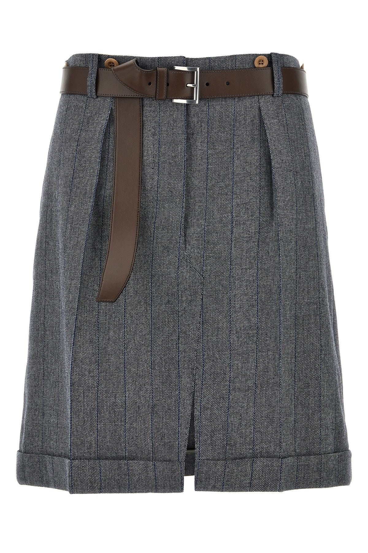 【関税込み】prada Striped wool skirt Prada Prada Women Striped Wool Skirt | luosophy | REVERSIBLE