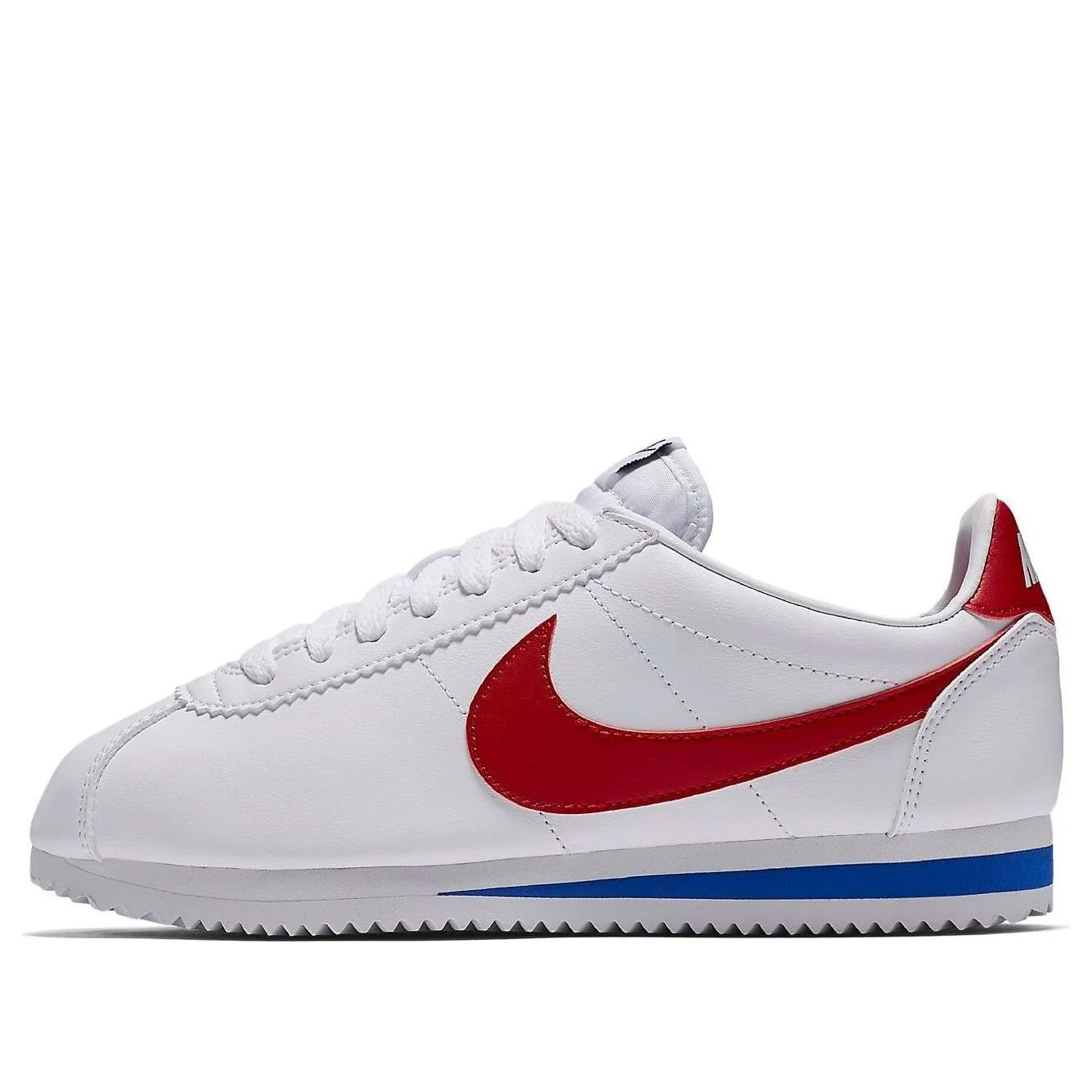 (WMNS) Nike Classic Cortez Leather 'White Red' 807471-103 - 1