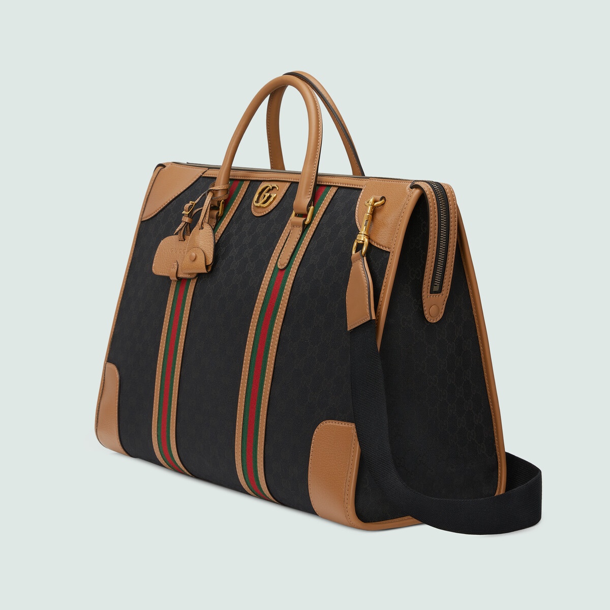 Extra large canvas duffle bag with Double G - 2