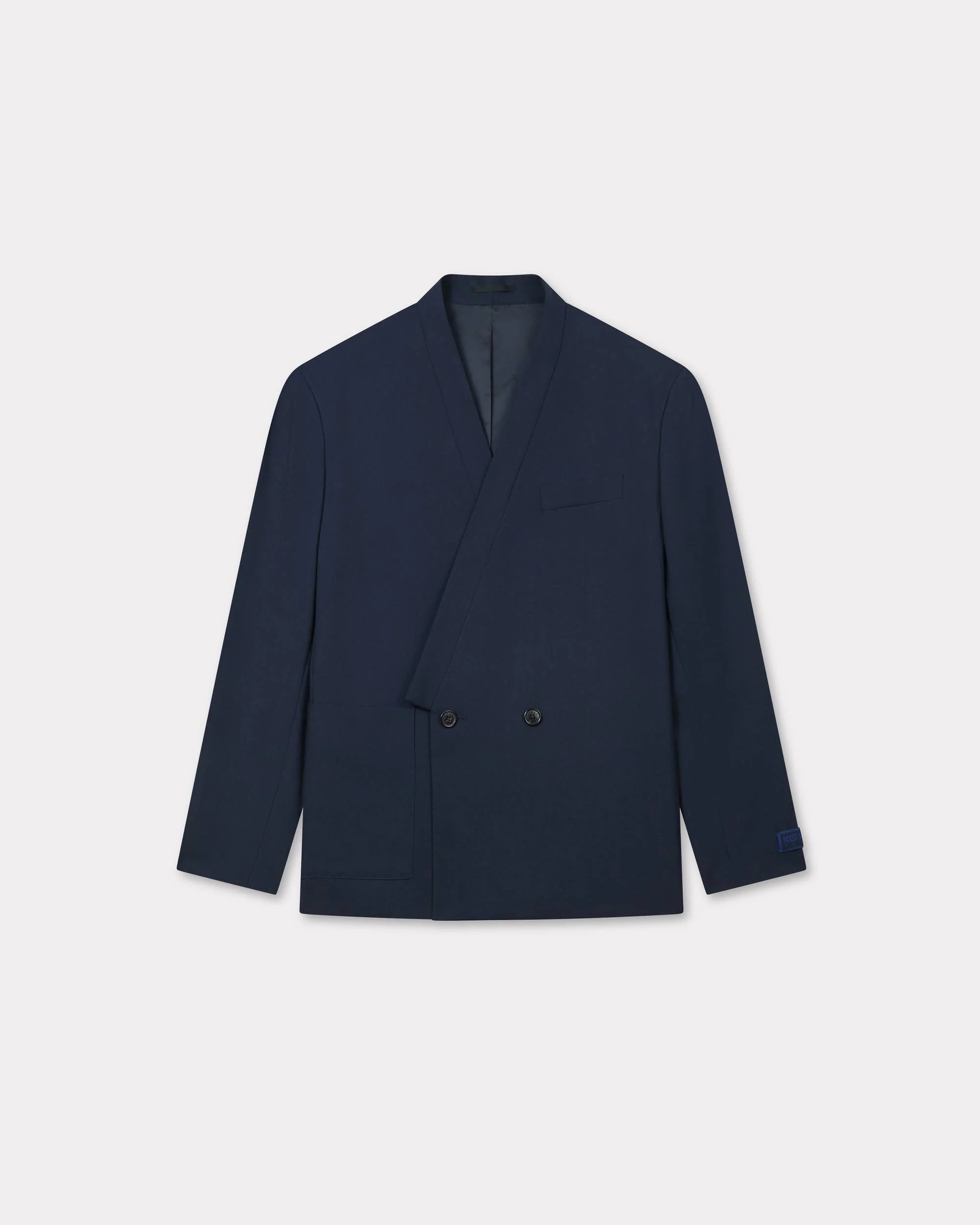 Tailored kimono jacket in virgin wool - 1