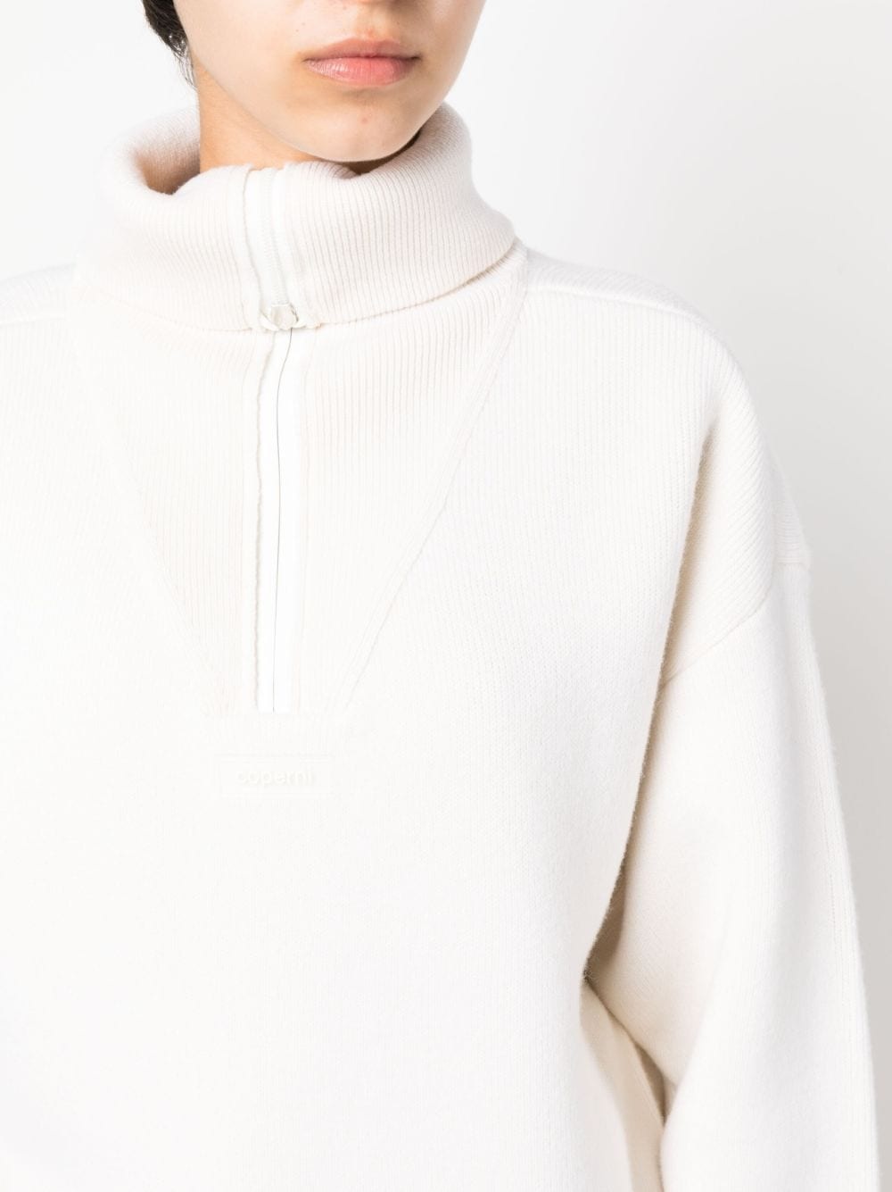 wool-blend half-zip jumper - 5