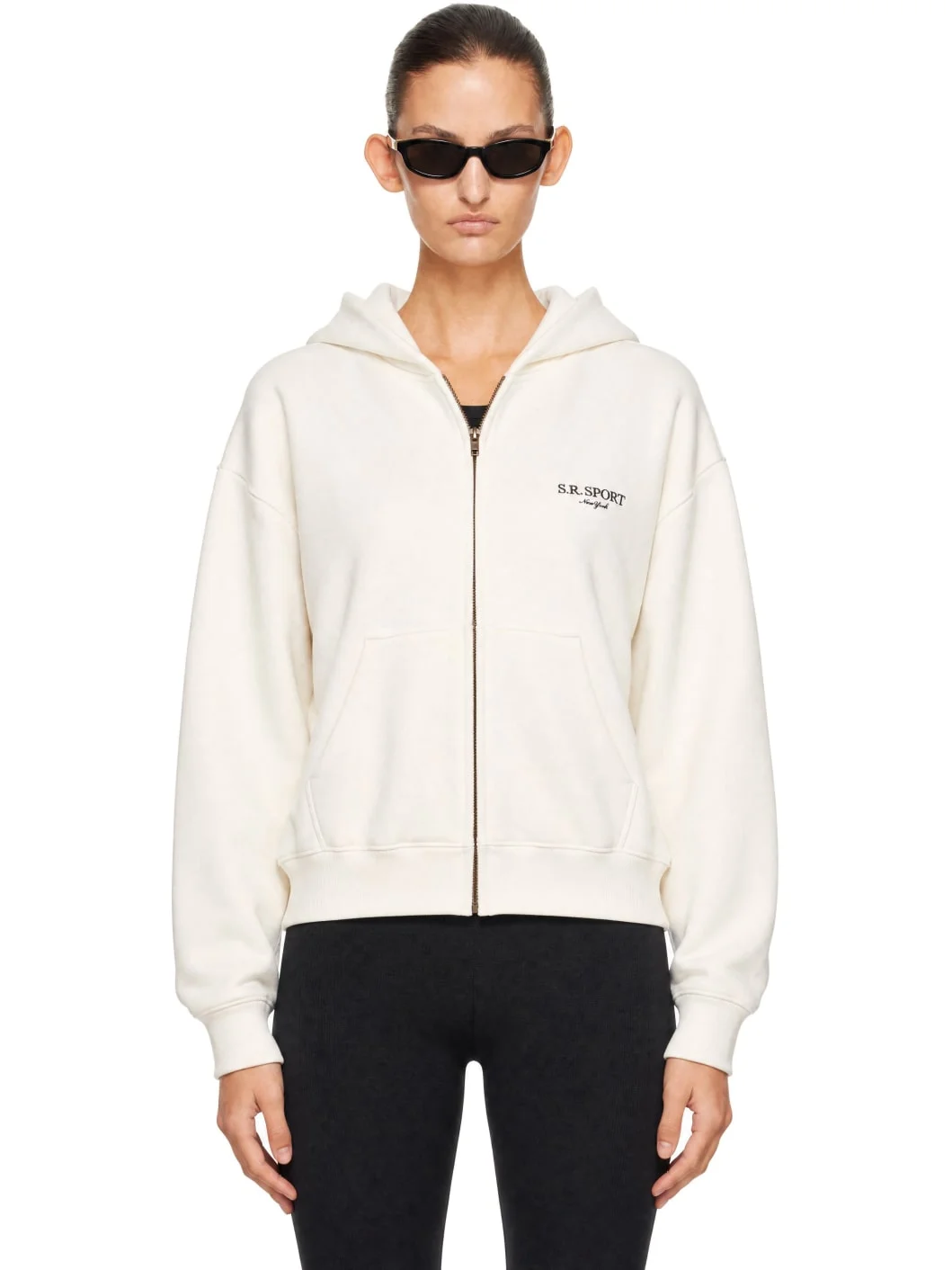 Off-White 'SR Sport' Embroidered Zip Hoodie - 1