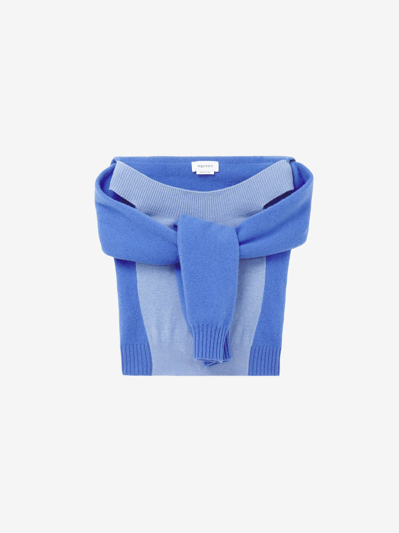 Alexander McQueen Wool Cashmere Trompe-l'œil Knit Top outlook