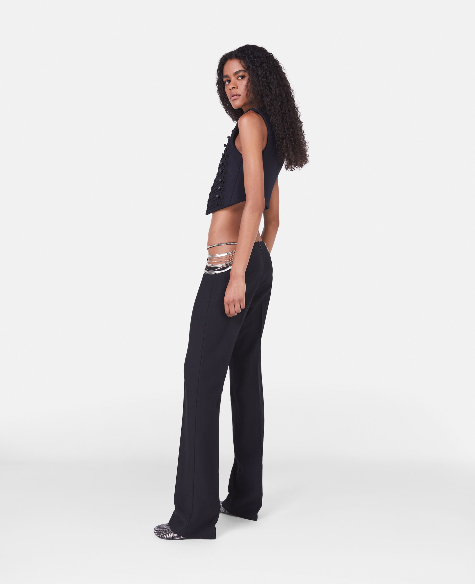 Ultra Low Rise Chain Trousers - 3
