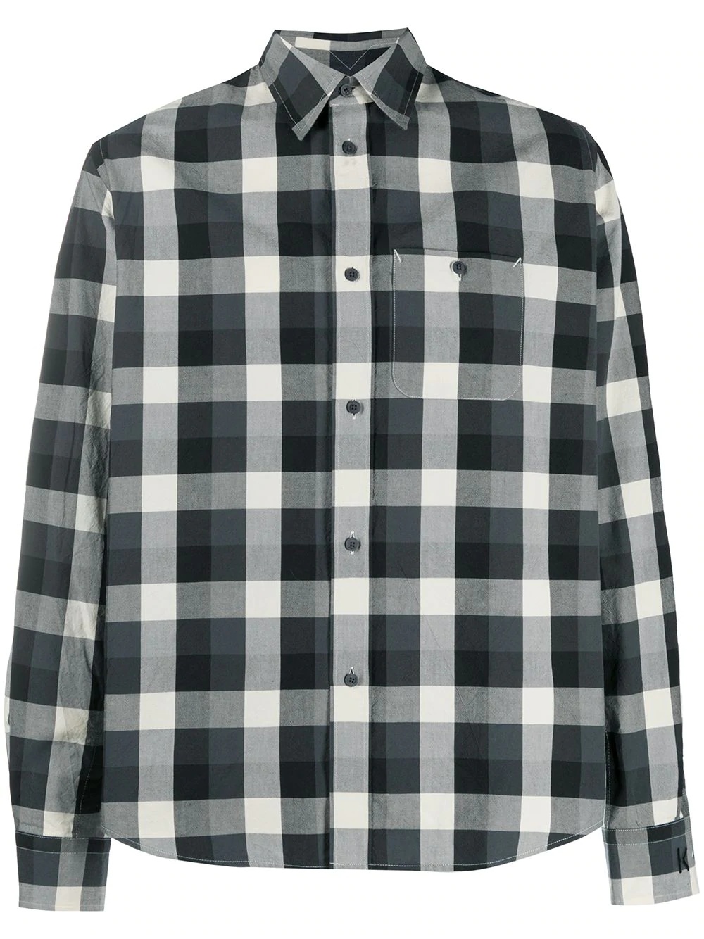 checked buttoned shirt - 1