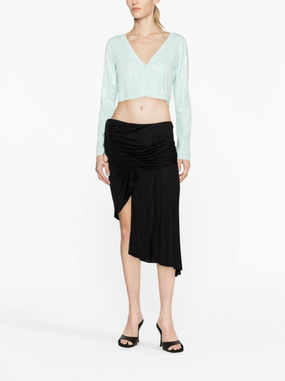 N°21 low-rise pleated asymmetric skirt outlook