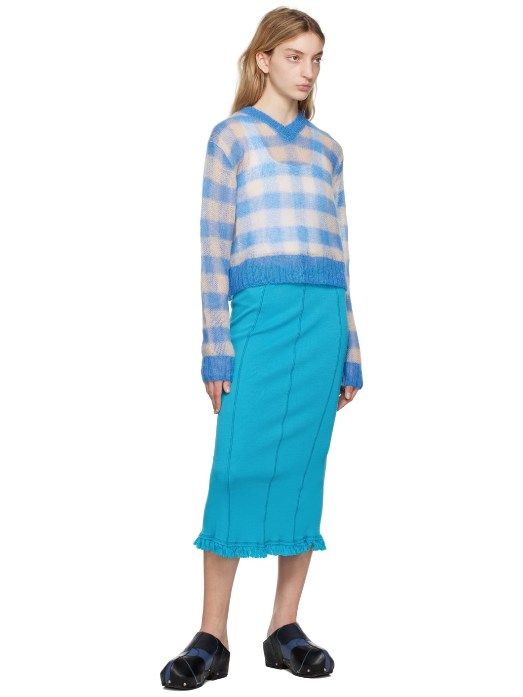 Blue Tassel Maxi Skirt - 4