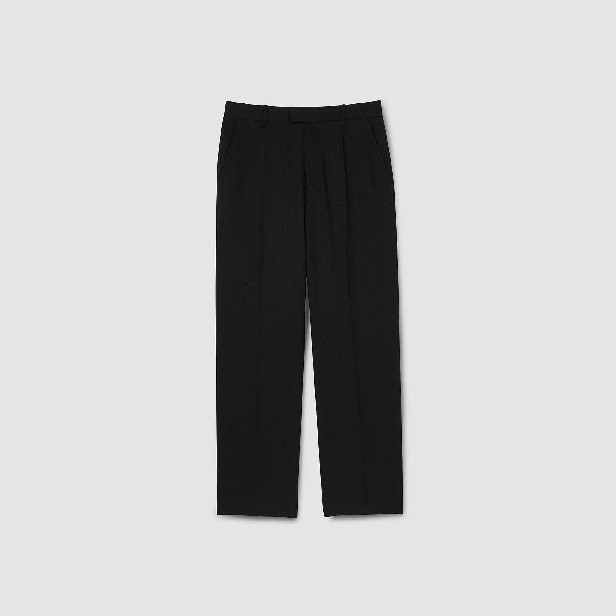 WIDE-LEG WOOL TROUSERS - 1