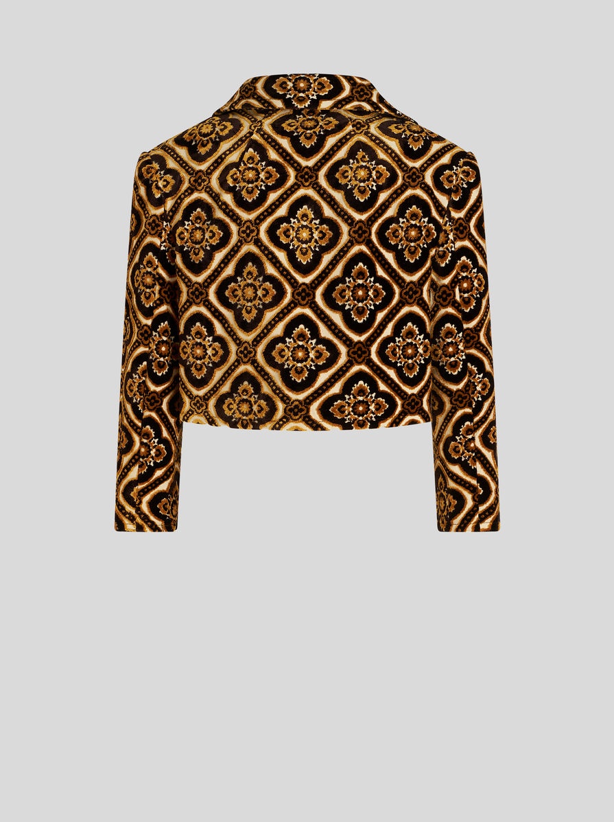 CROPPED VELVET JACKET - 5
