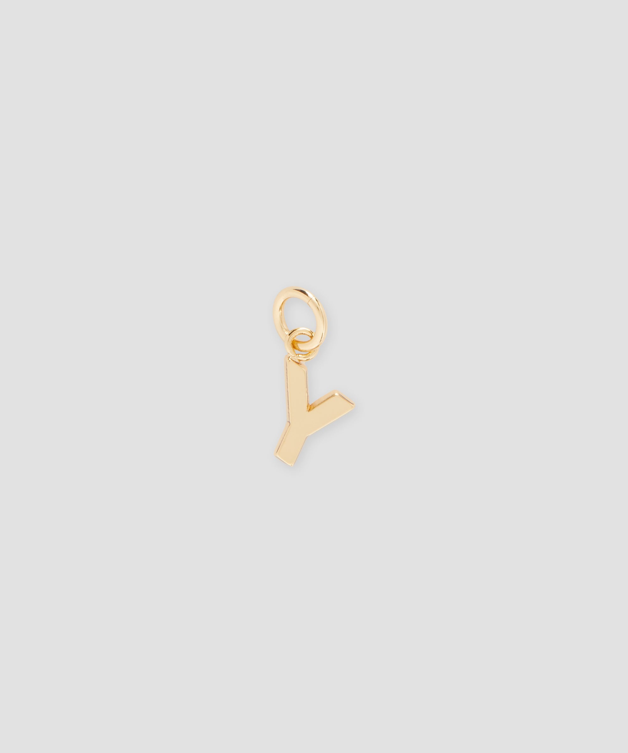 Brass letter Y charm - 1