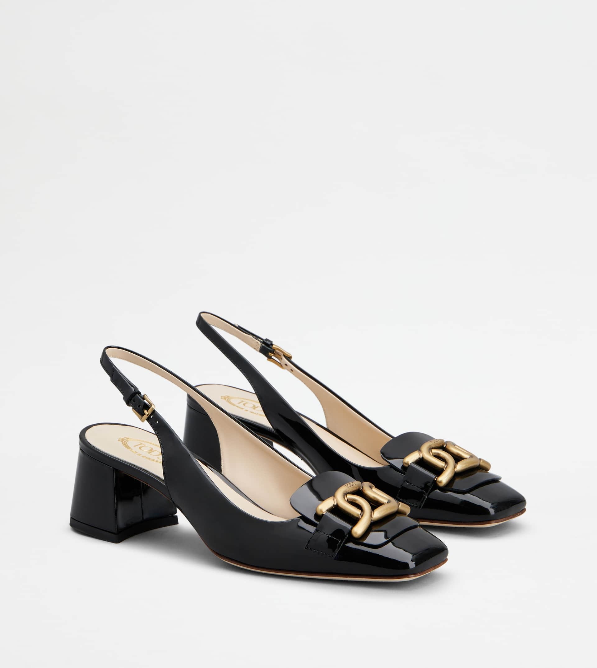 KATE SLINGBACK PUMPS IN PATENT LEATHER - BLACK - 3