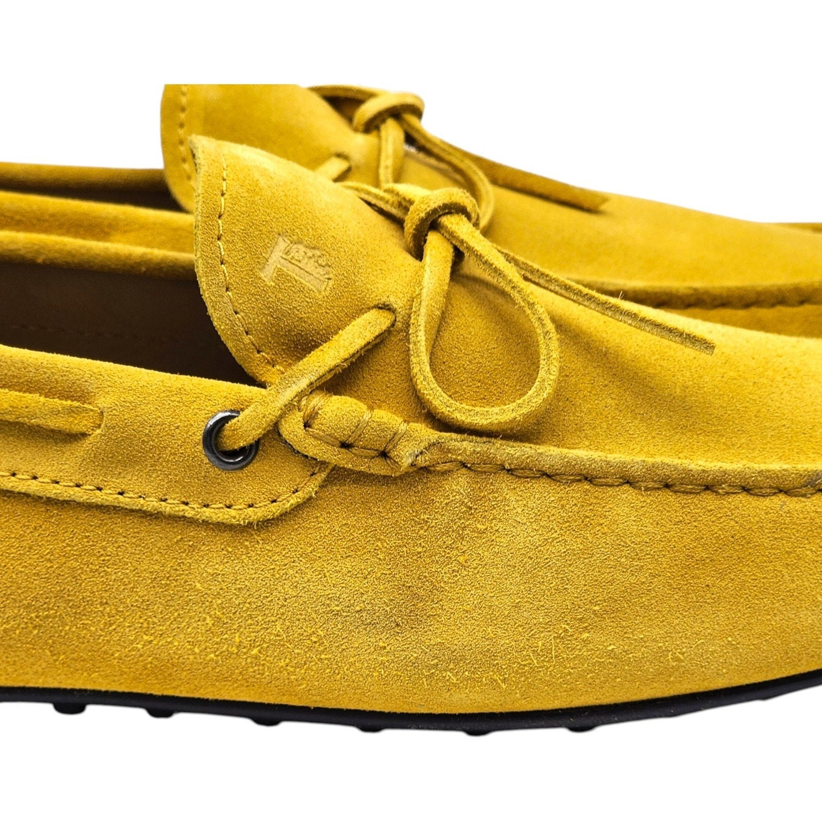 Tod's City Gommino Driving Men's Suede Loafers Yellow UK 11 US 12.5 - 9