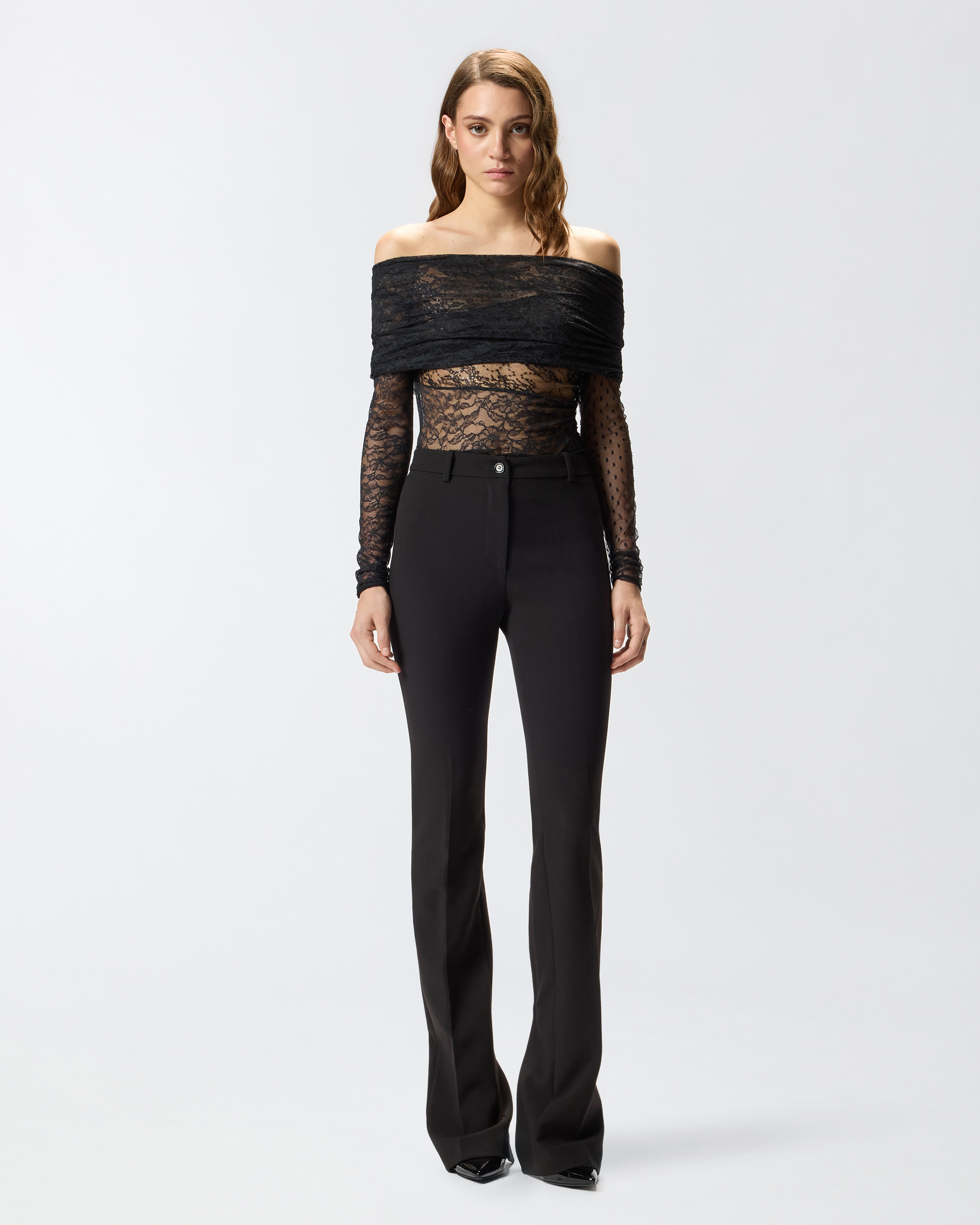 PATCHWORK-EFFECT LACE BODYSUIT - 3