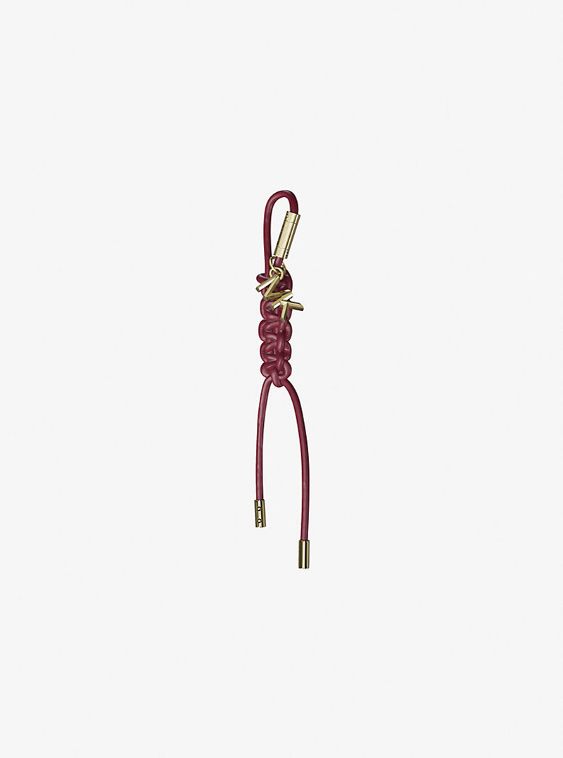 MICHAEL KORS Gold-Tone and Braided Cord Bag Charm outlook