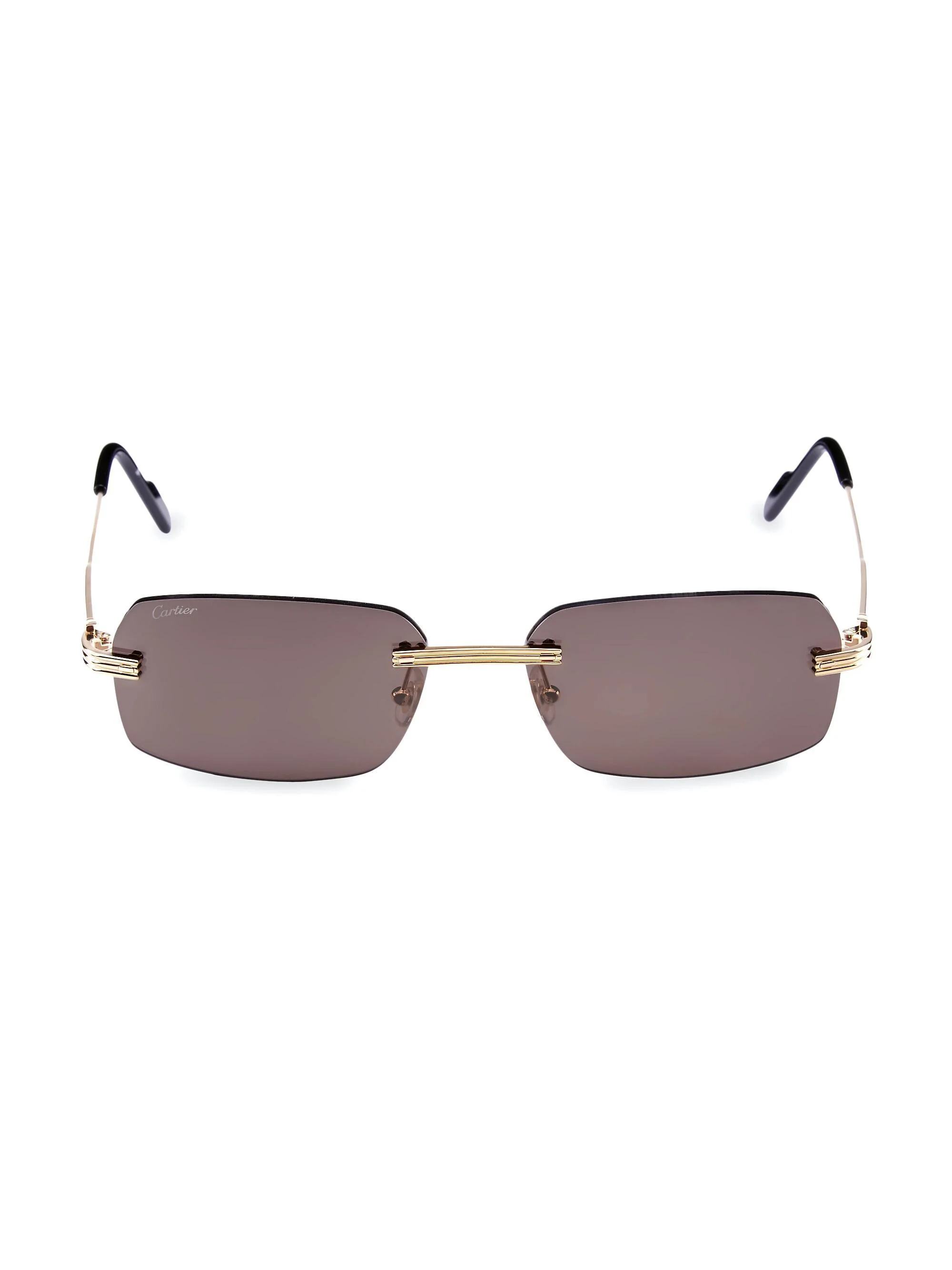 Men's Core Range 58MM Rectangular Sunglasses - Gold - 1