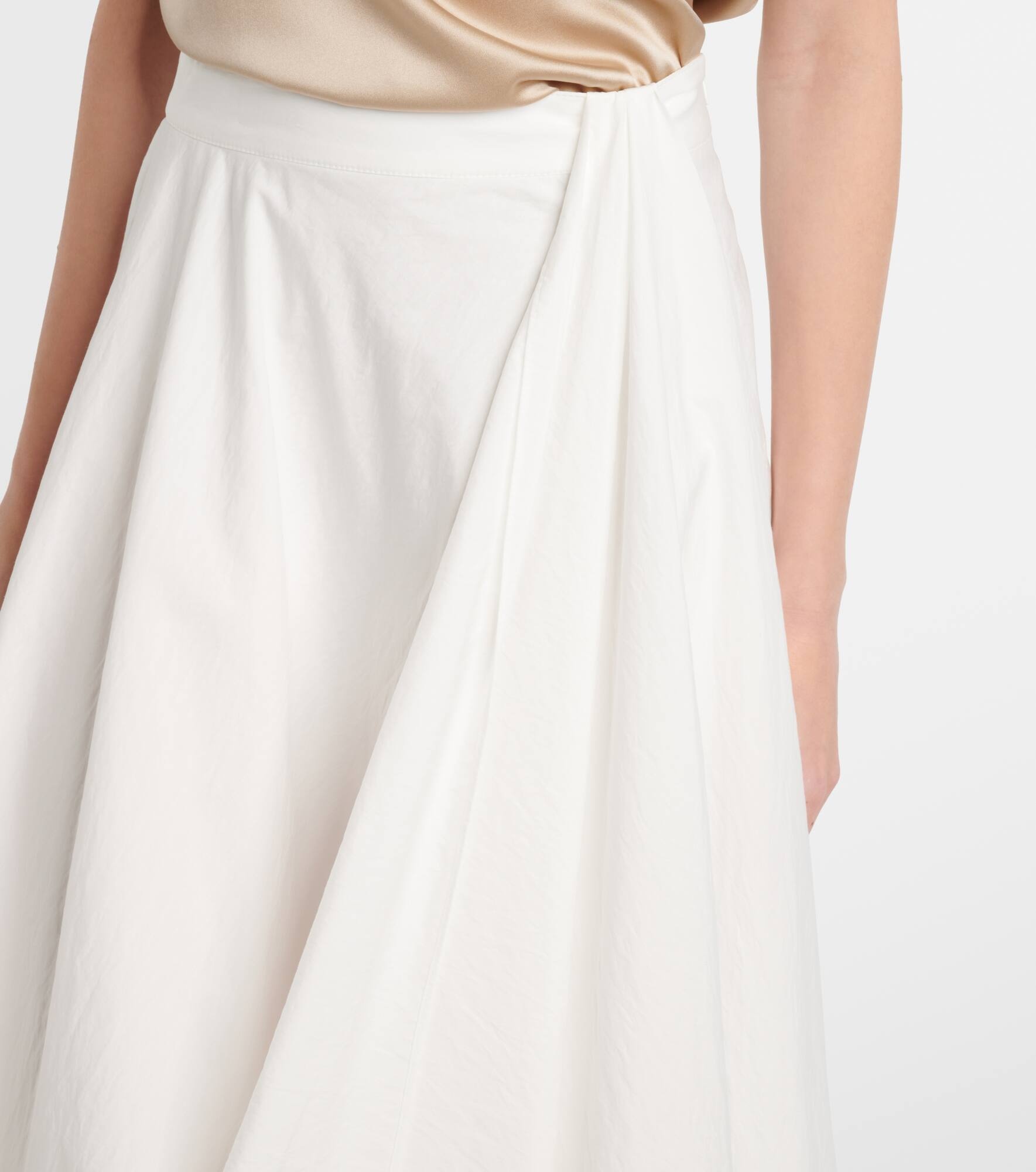 Cotton-blend maxi skirt - 4
