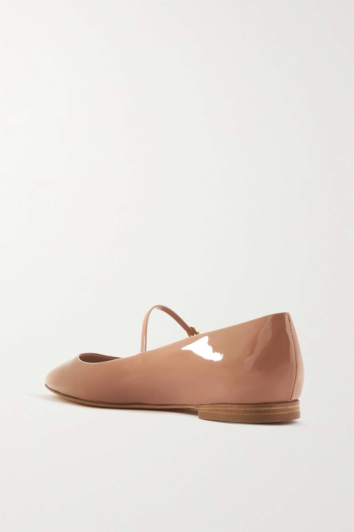 Vernice patent-leather Mary Jane point-toe flats - 3