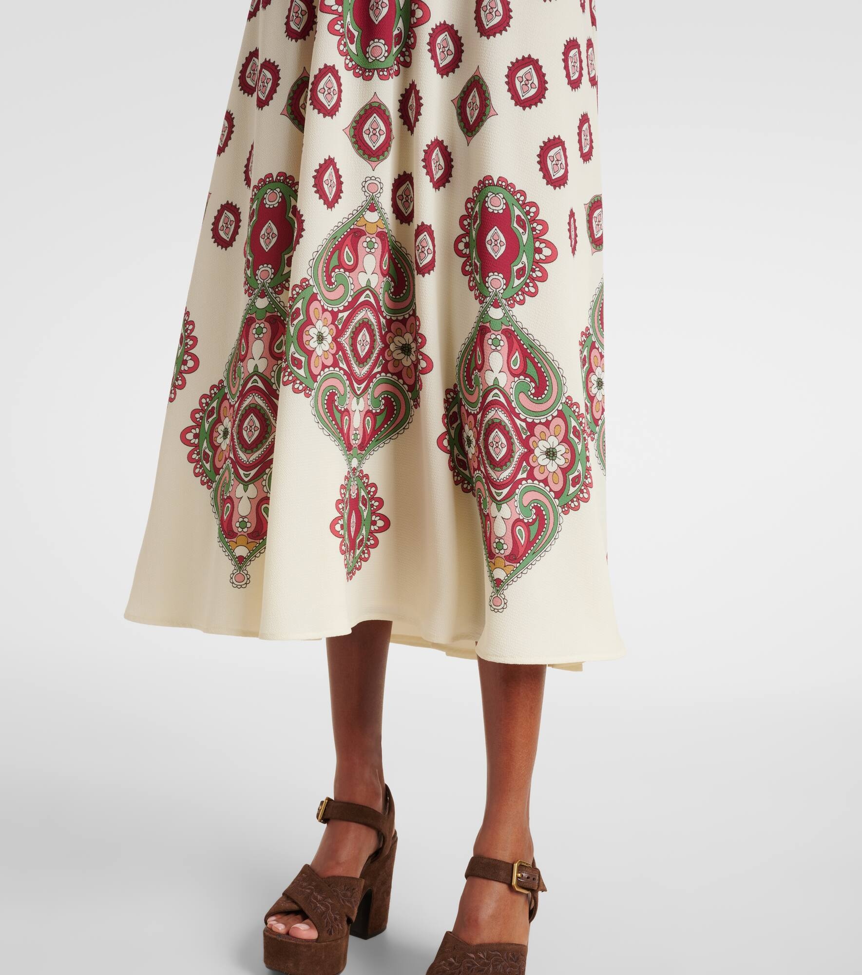 Paisley midi dress - 6