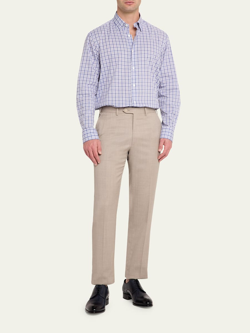 Brioni Men's Plaid Cotton Sport Shirt outlook