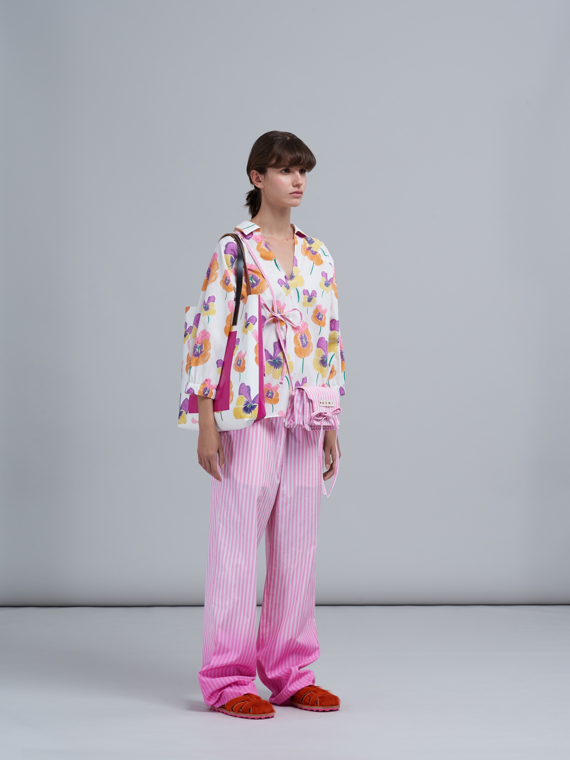 PINK DIP-DYED POPLIN TROUSERS - 5