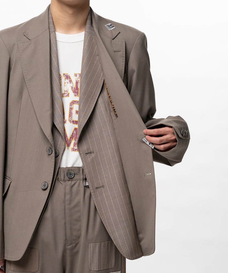 Front Layered Wool Jacket 16