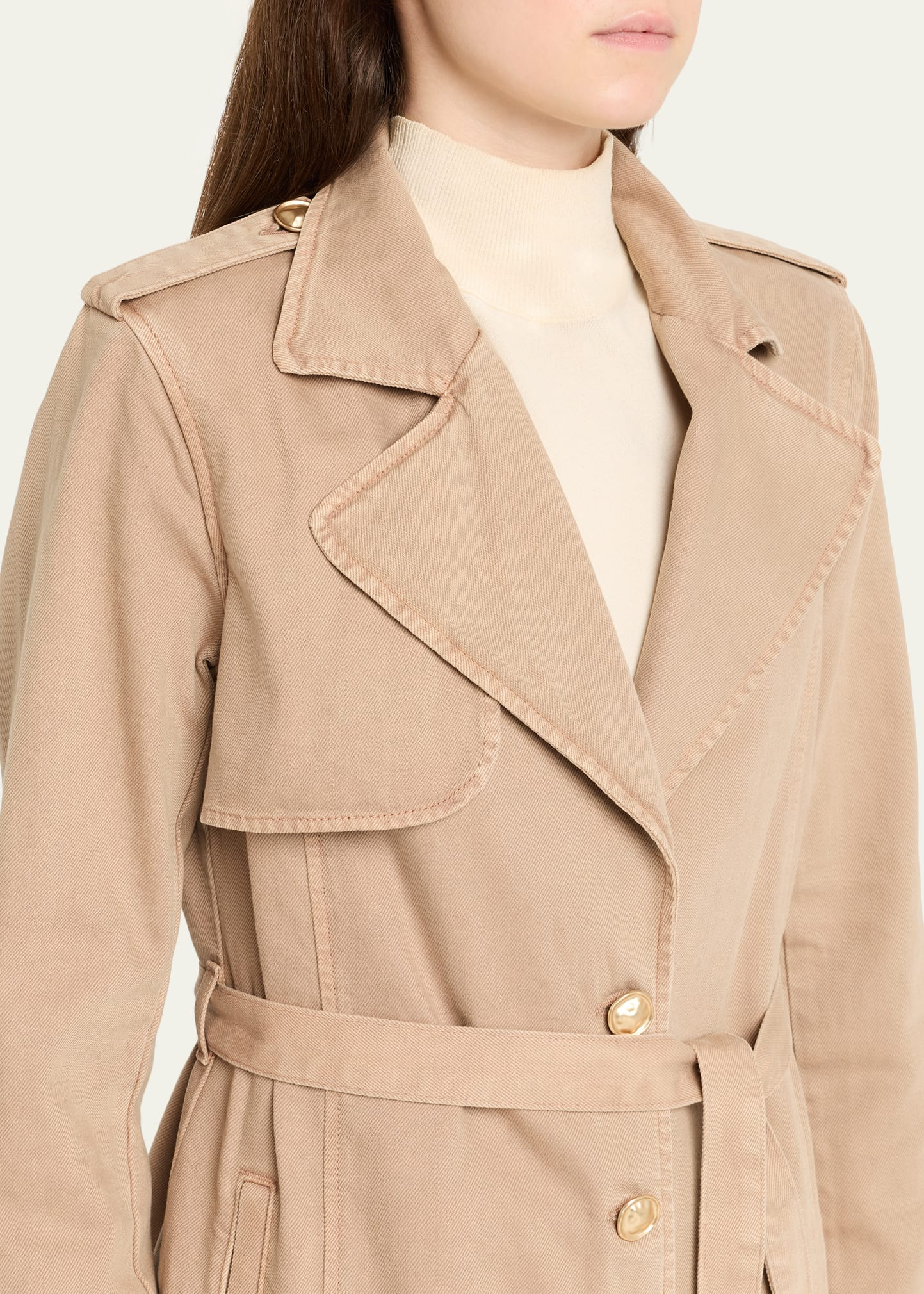 Zavia Denim Trench Coat - 5