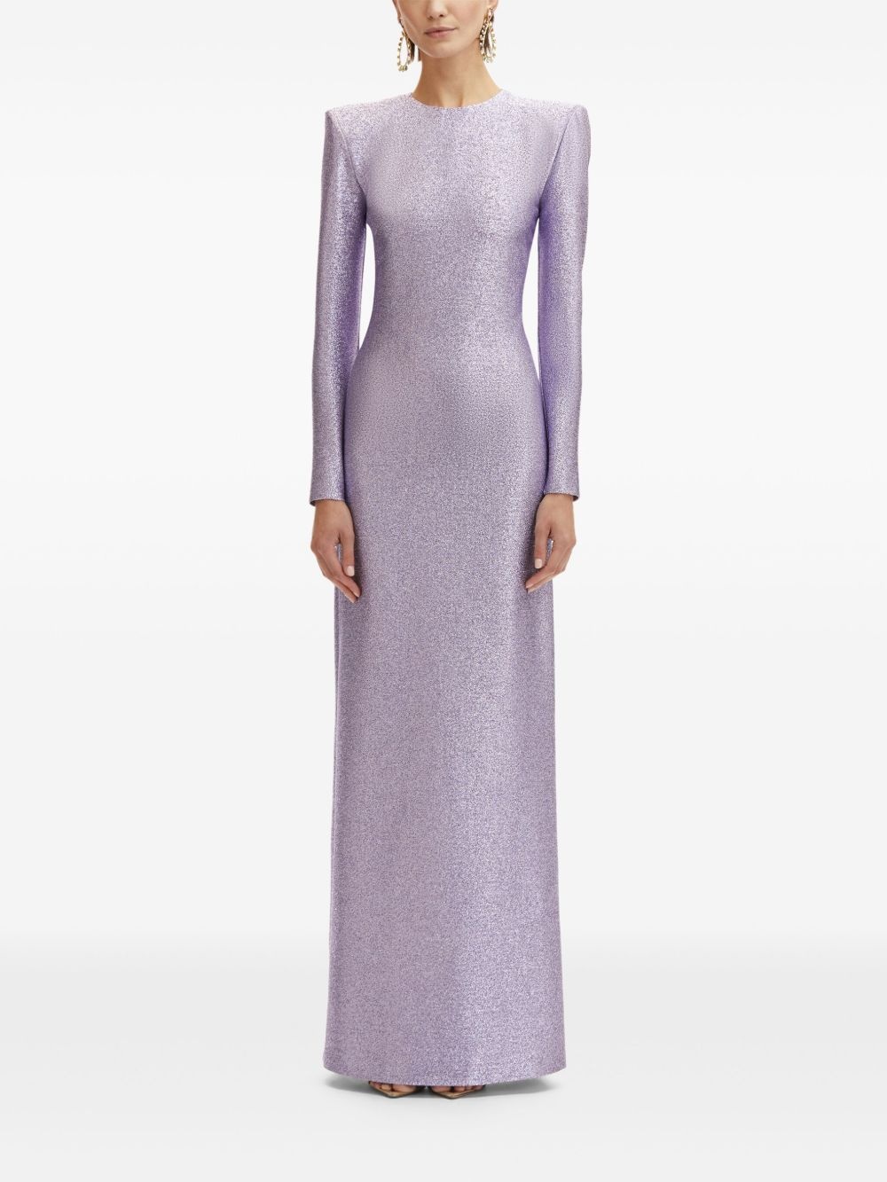 lamé-effect column maxi dress - 2