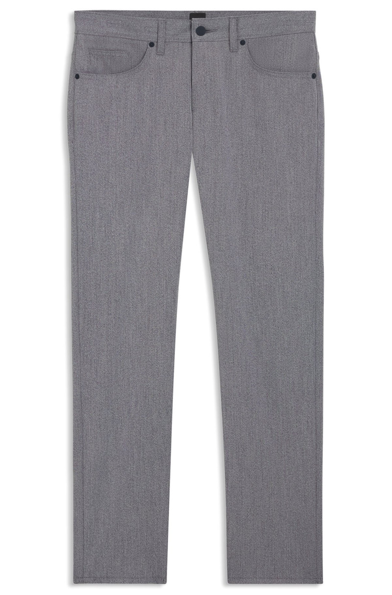 DELAWARE SLIM-FIT TROUSERS IN WRINKLE-RESISTANT DOBBY 1