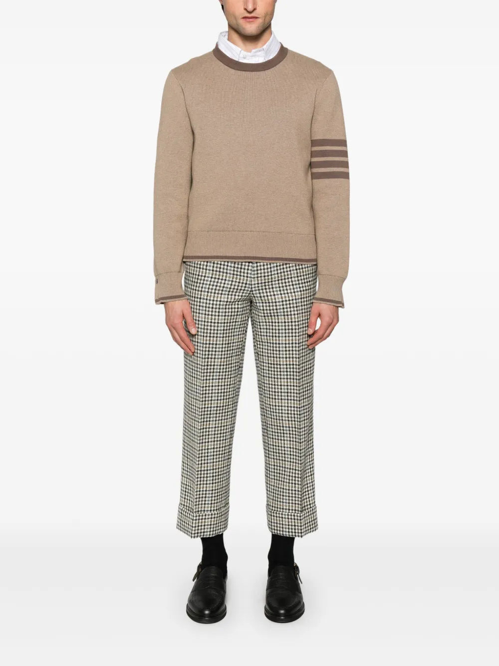 Thom Browne Men 4-Stripe Detail Sweater - 2