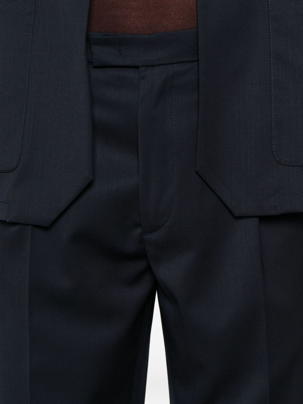 pleated-front tapered trousers - 5