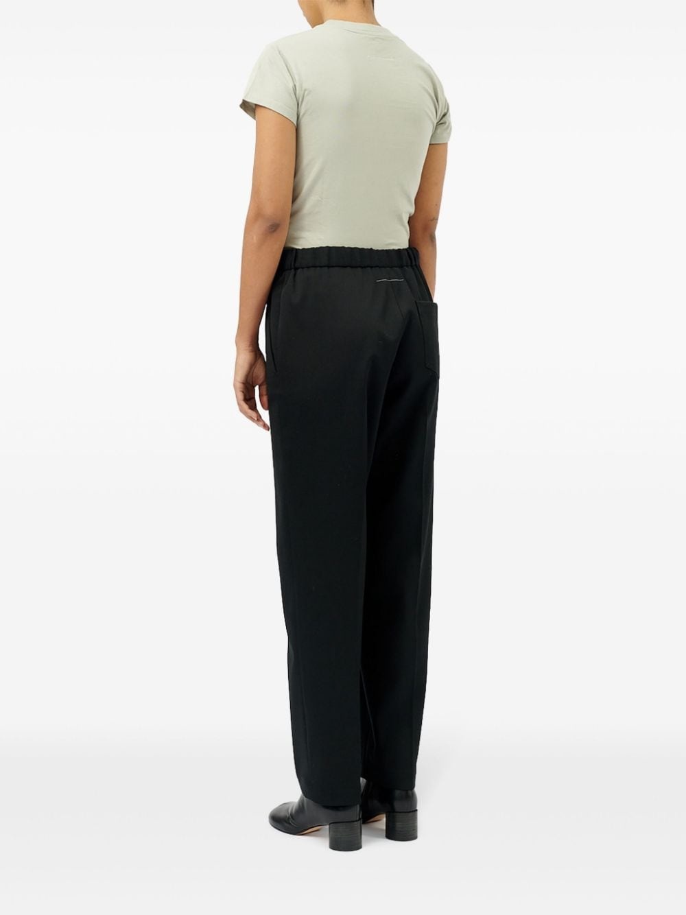 drawstring tailoring wool trousers - 5