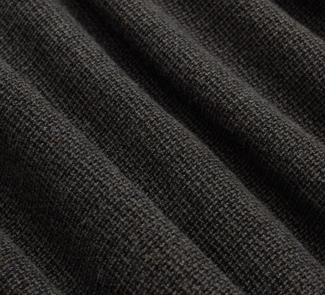 Loop Collar Shirt - Chocolate Marled - 5
