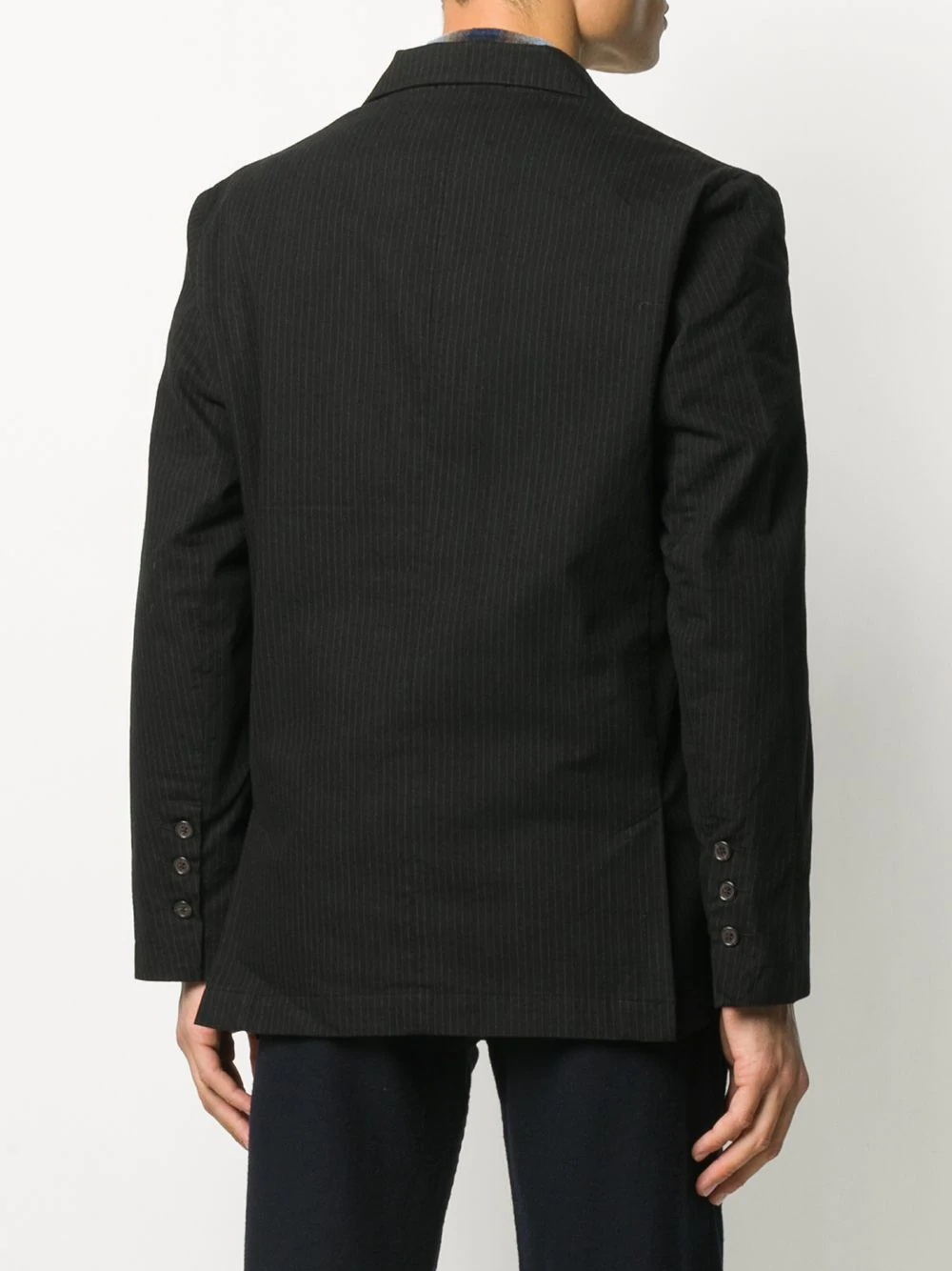 Manor pinstriped double-breasted jacket - 4